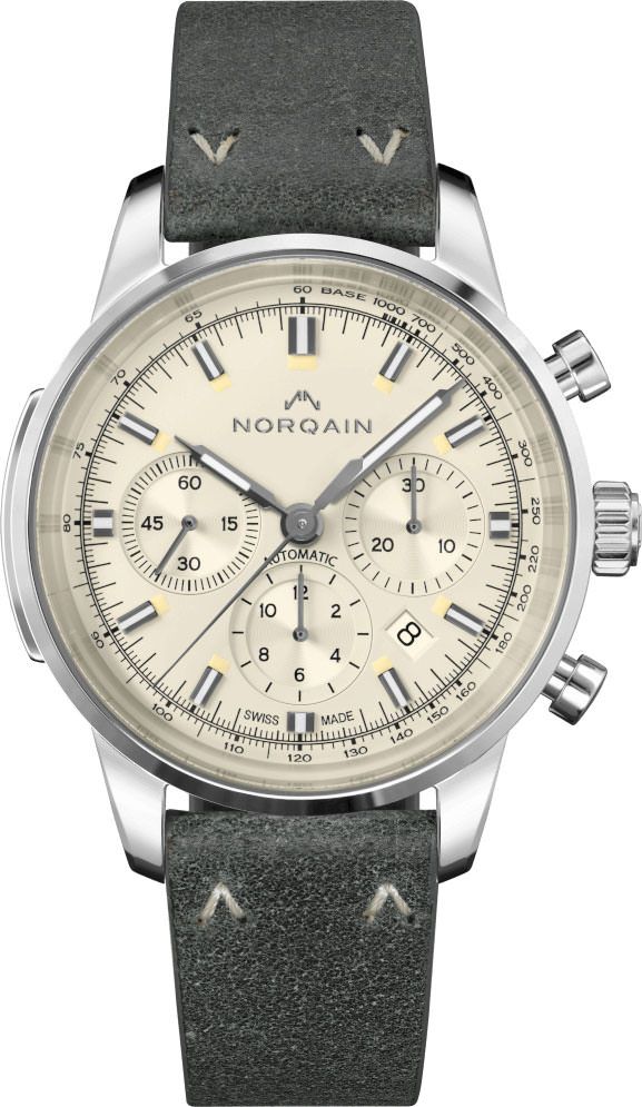 NORQAIN Freedom Freedom 60 Chrono Cream Dial 43 mm Automatic Watch For Men - 1