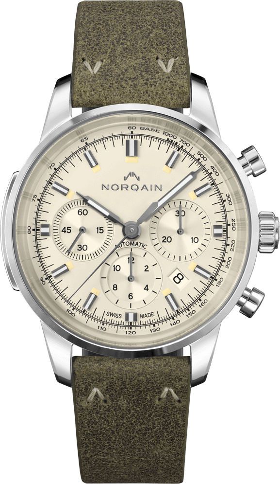 NORQAIN Freedom Freedom 60 Chrono Cream Dial 43 mm Automatic Watch For Men - 1