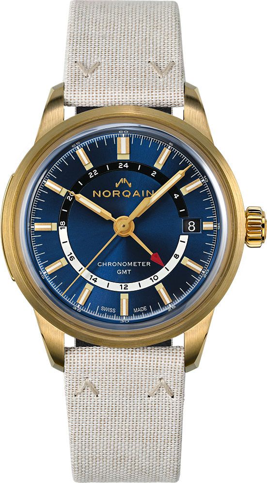 NORQAIN Freedom Freedom 60 GMT Blue Dial 40 mm Automatic Watch For Unisex - 1