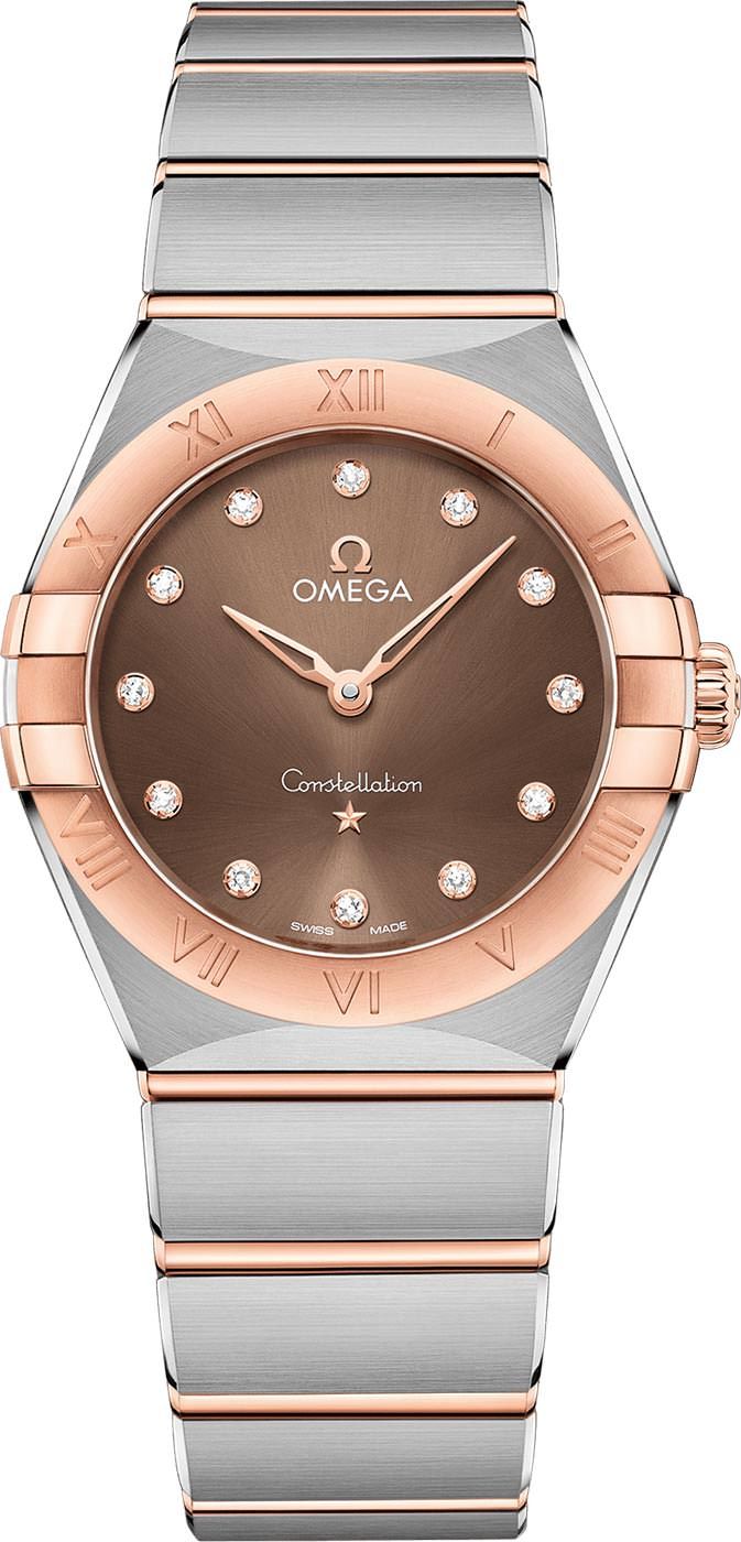 Omega Constellation Constellation Brown Dial 28 mm Quartz Watch For Women - 1