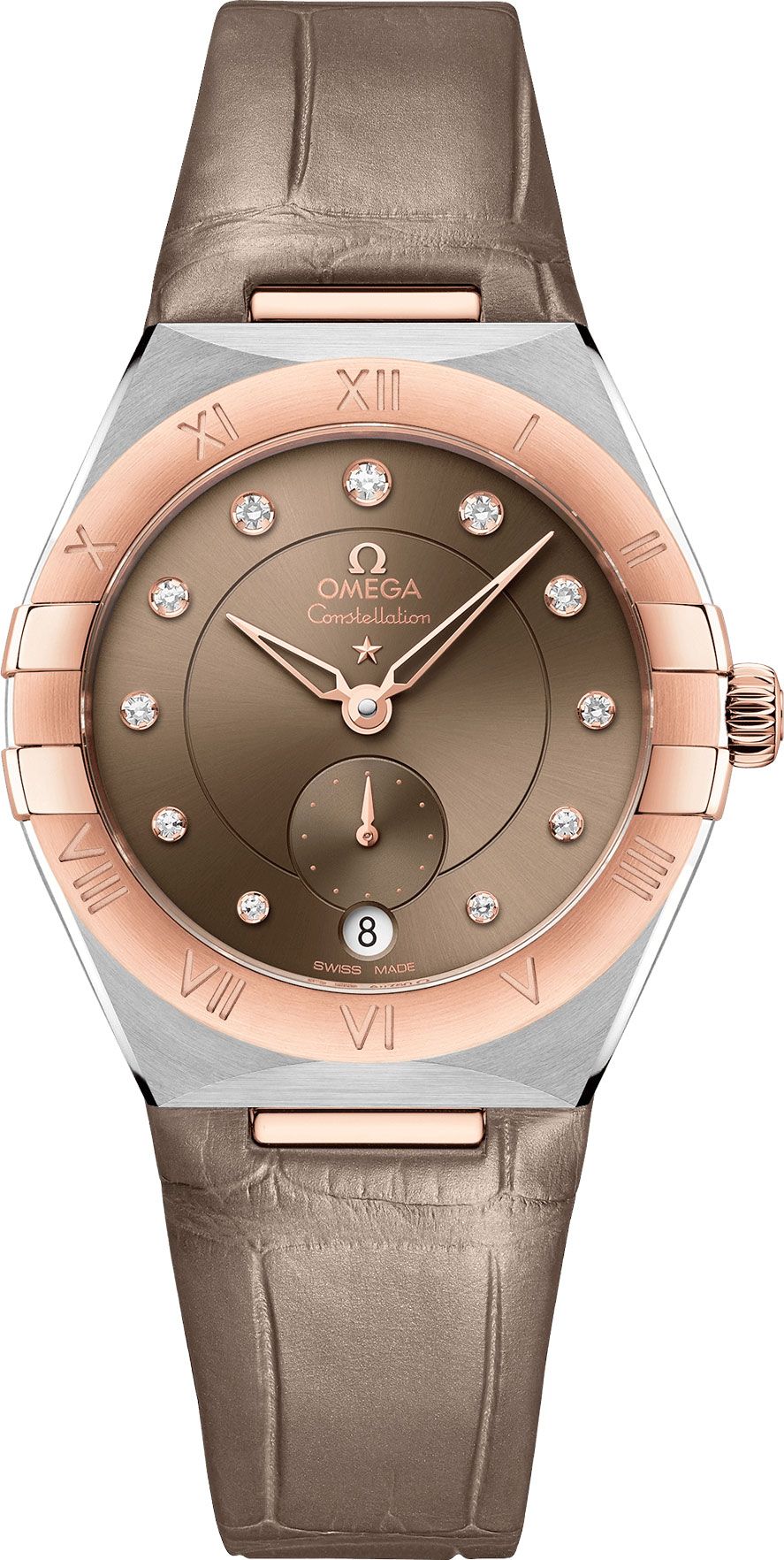 Omega Constellation Constellation Brown Dial 34 mm Automatic Watch For Women - 1