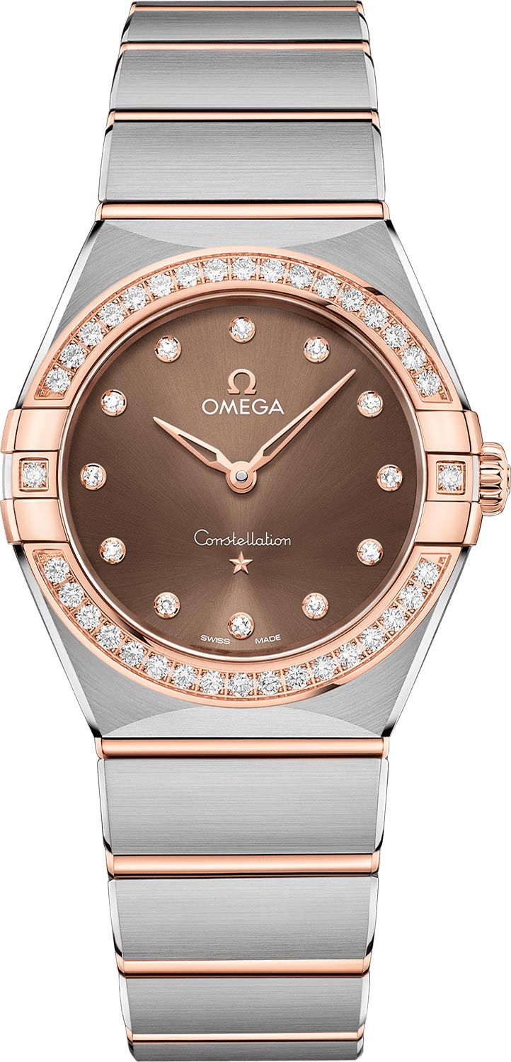 Omega Constellation Constellation Brown Dial 28 mm Quartz Watch For Women - 1