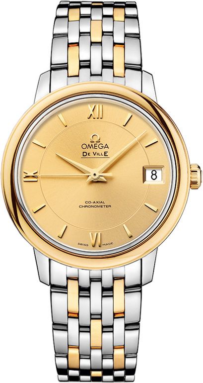 Omega De Ville Prestige Yellow Dial 32.7 mm Automatic Watch For Women - 1