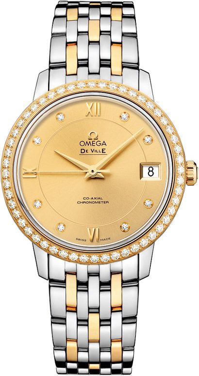 Omega De Ville Prestige Yellow Dial 32.7 mm Automatic Watch For Women - 1