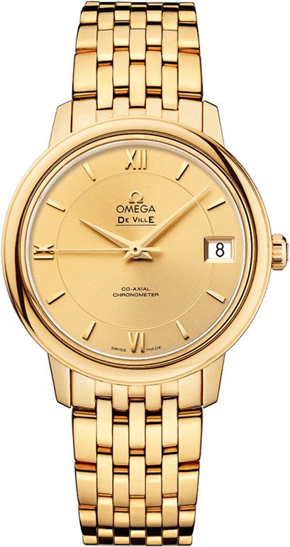 Omega De Ville Prestige Yellow Dial 32.7 mm Automatic Watch For Women - 1