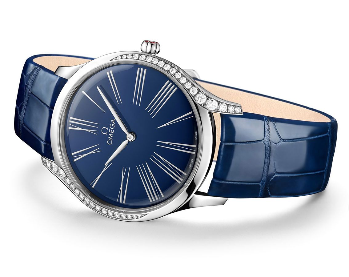 Omega De Ville Trésor Blue Dial 36 mm Quartz Watch For Women - 4