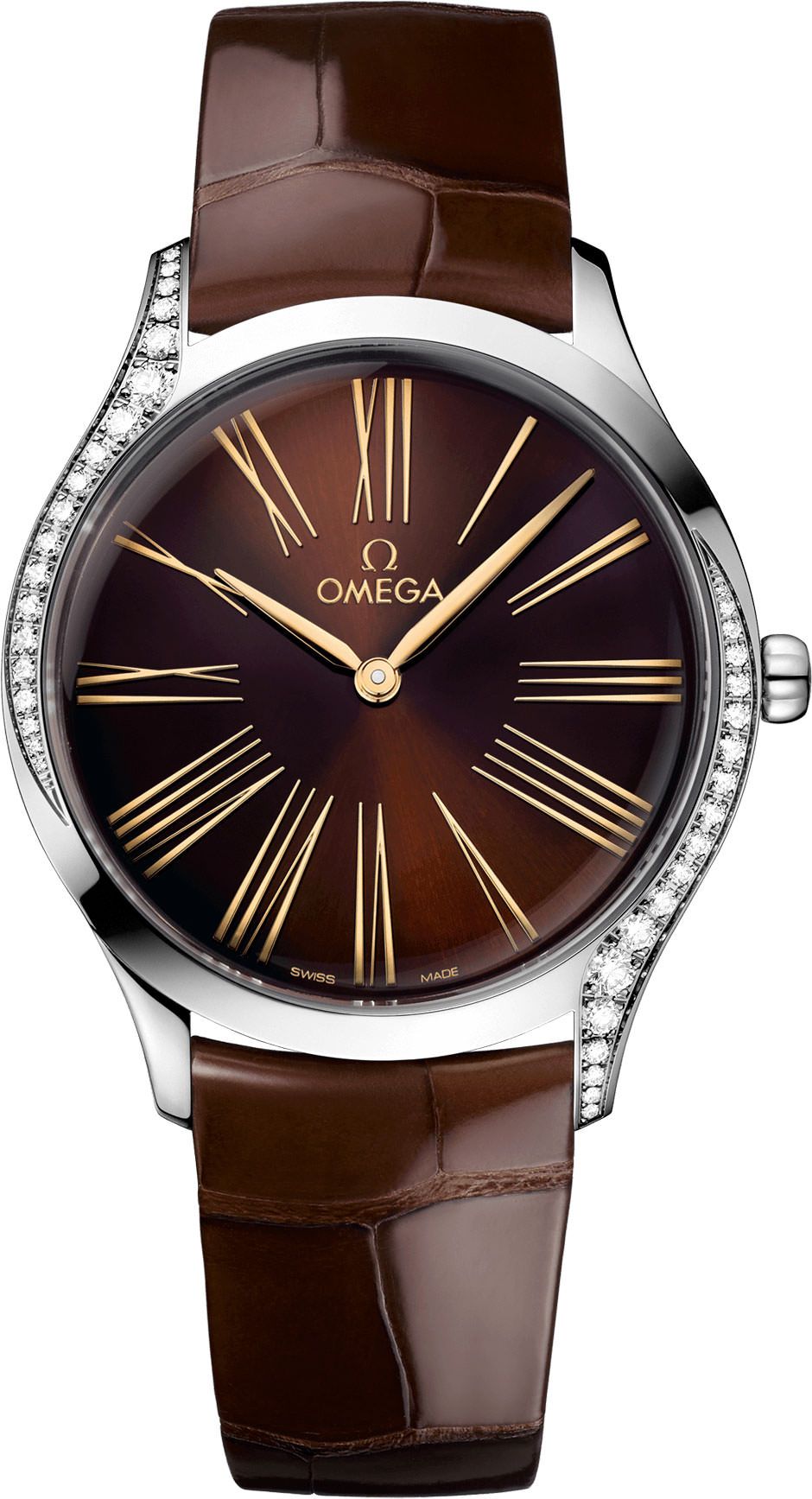 Omega De Ville Trésor Brown Dial 36 mm Quartz Watch For Women - 1