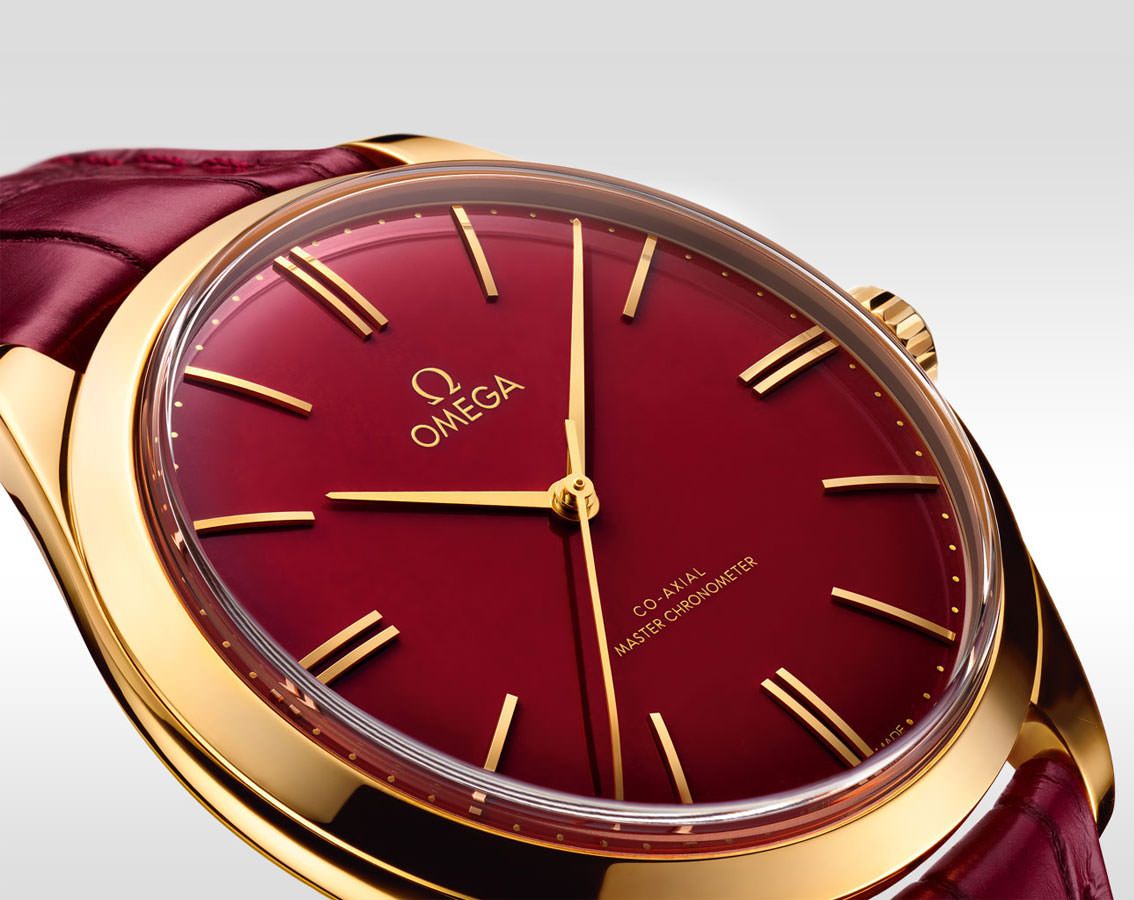 Omega De Ville Trésor Red Dial 40 mm Manual Winding Watch For Men - 2