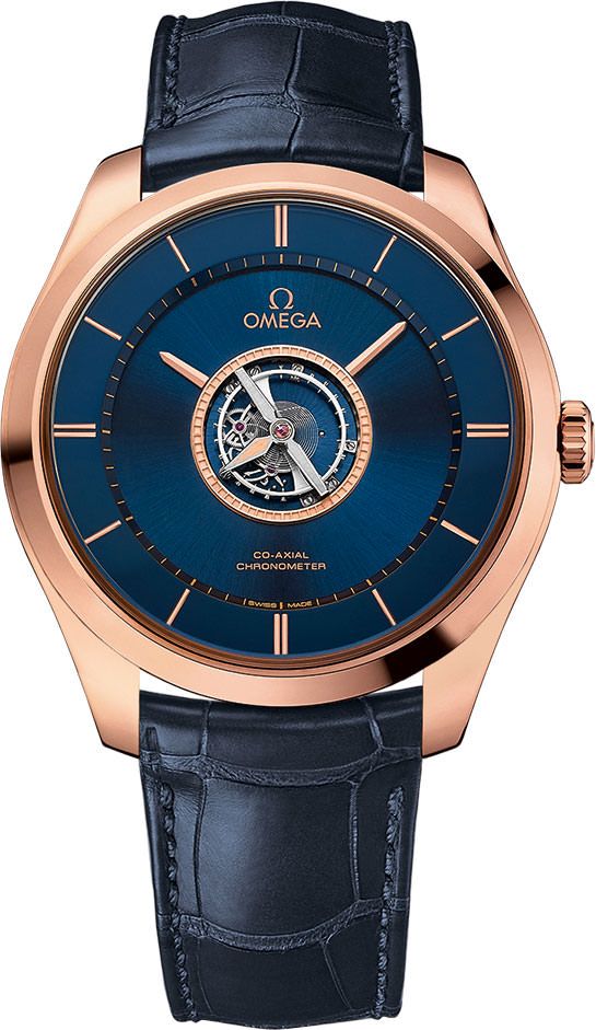 Omega De Ville Tourbillon Blue Dial 44 mm Automatic Watch For Men - 1