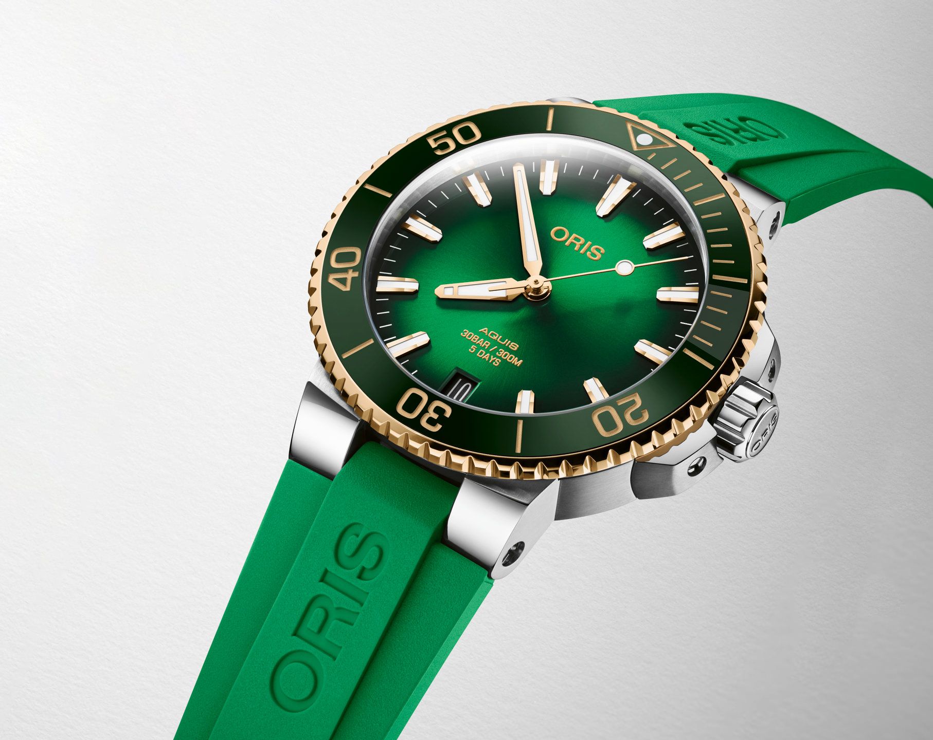 Oris Aquis Aquis Date Calibre 400 Green Dial 41.5 mm Automatic Watch For Men - 5