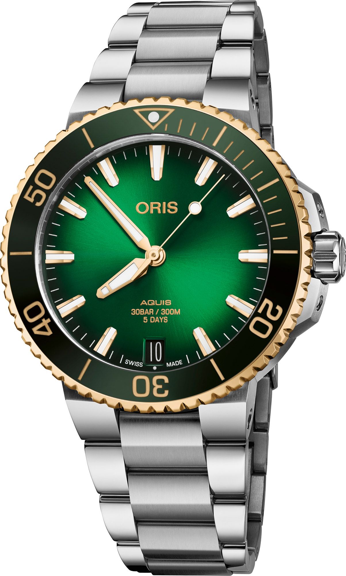 Oris Aquis Aquis Date Calibre 400 Green Dial 41.5 mm Automatic Watch For Men - 1