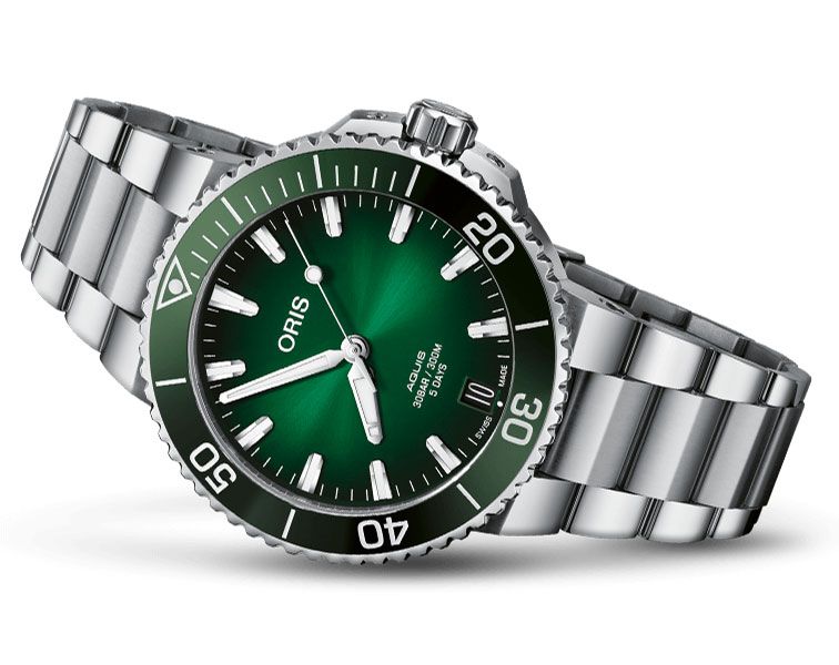 Oris Aquis Aquis Date Calibre 400 Green Dial 41.5 mm Automatic Watch For Men - 6