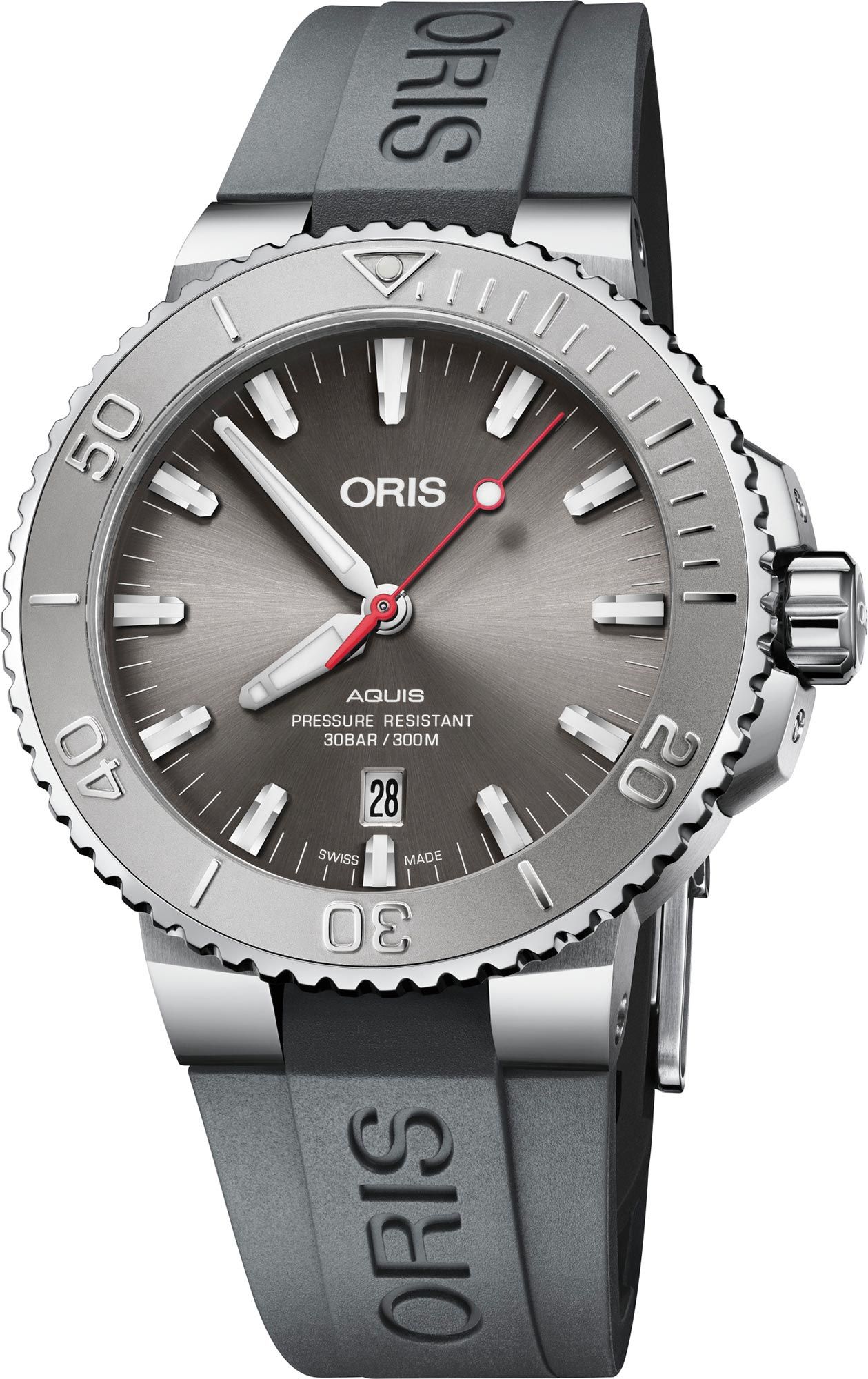 Oris Aquis Aquis Date Relief Grey Dial 43.50 mm Automatic Watch For Men - 1