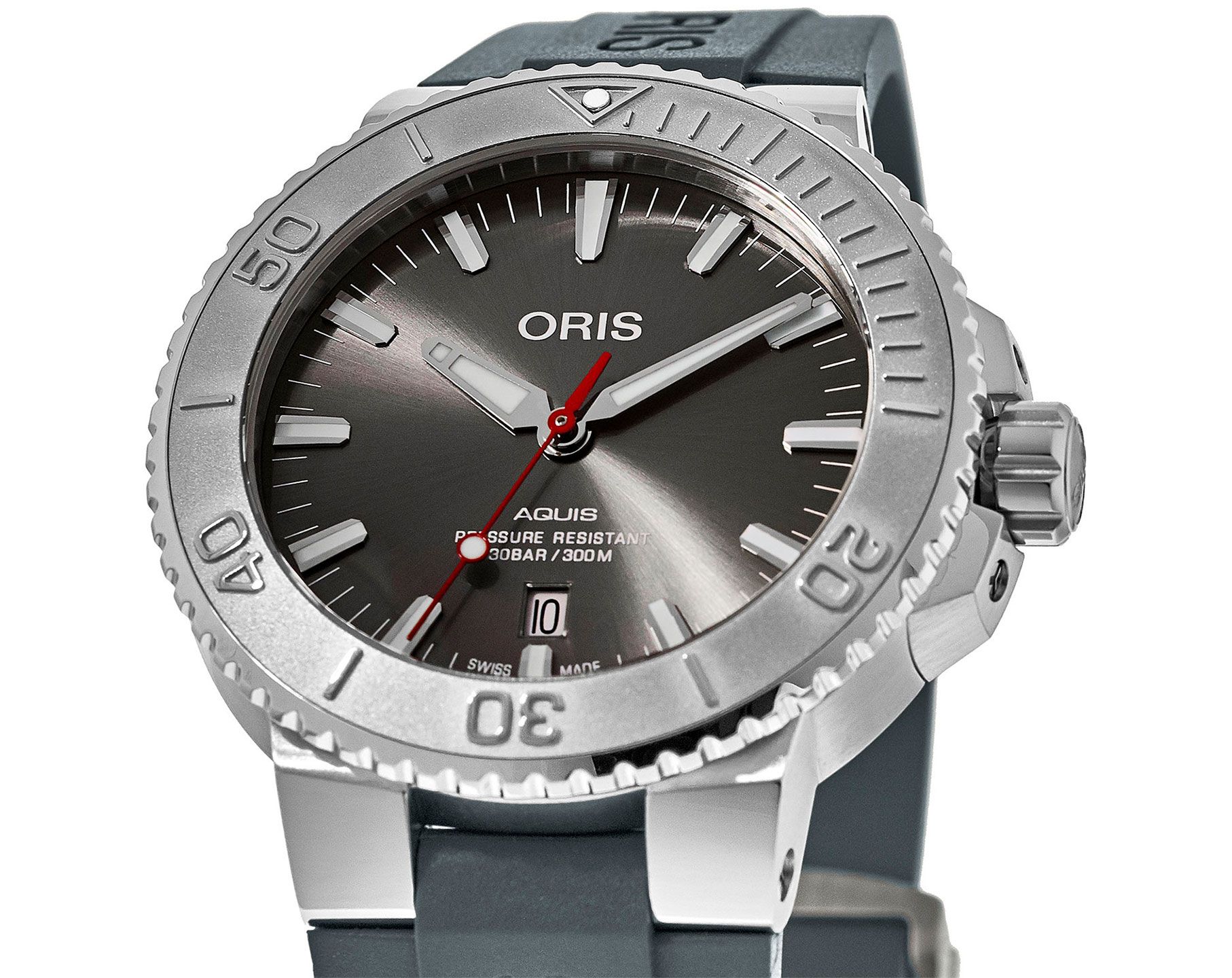 Oris Aquis Aquis Date Relief Grey Dial 43.50 mm Automatic Watch For Men - 5