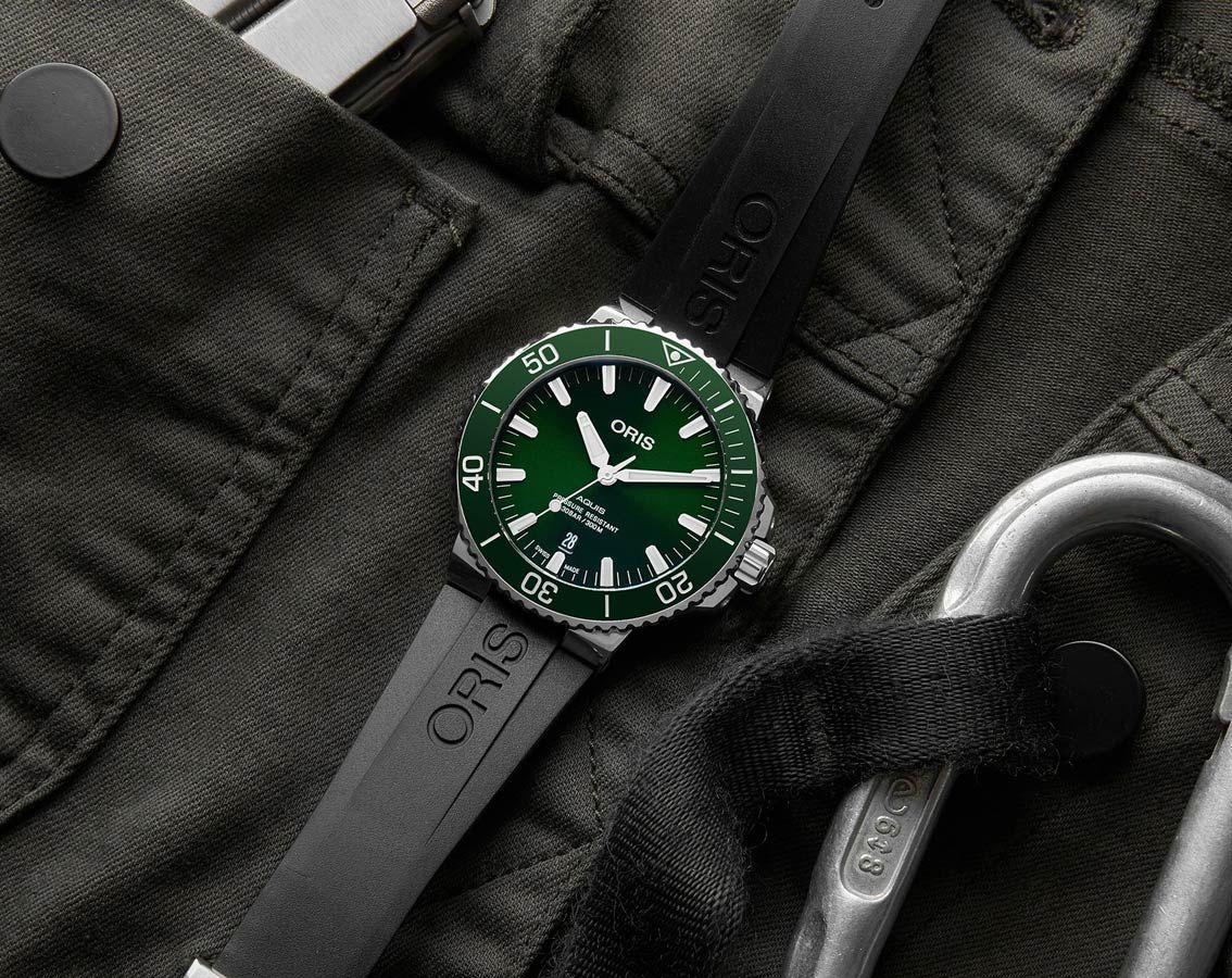 Oris Aquis Aquis Date Green Dial 43.5 mm Automatic Watch For Men - 4