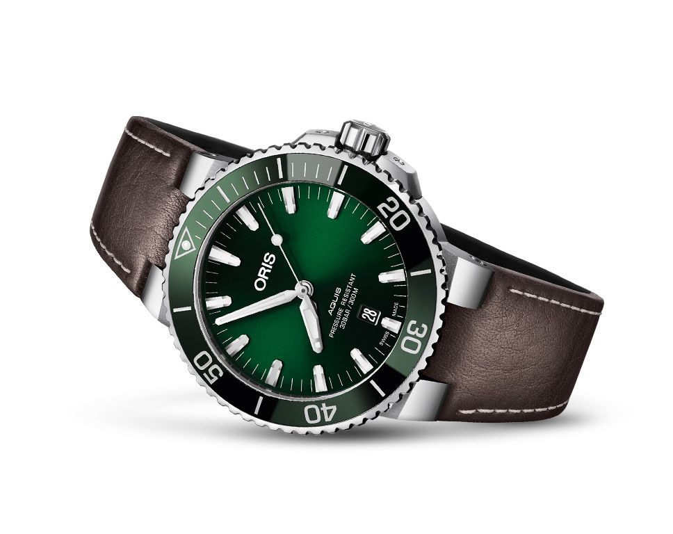 Oris Aquis Aquis Date Green Dial 43.5 mm Automatic Watch For Men - 4