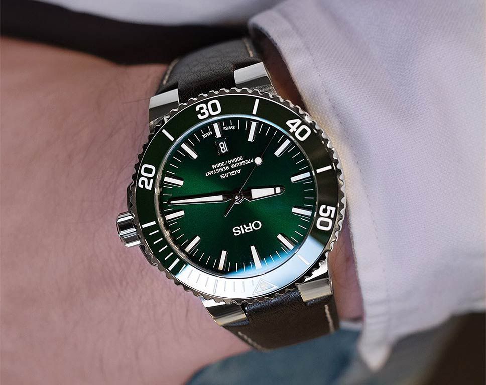 Oris Aquis Aquis Date Green Dial 39.50 mm Automatic Watch For Men - 5