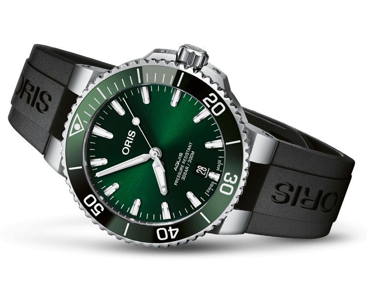 Oris Aquis Aquis Date Green Dial 41.50 mm Automatic Watch For Men - 3