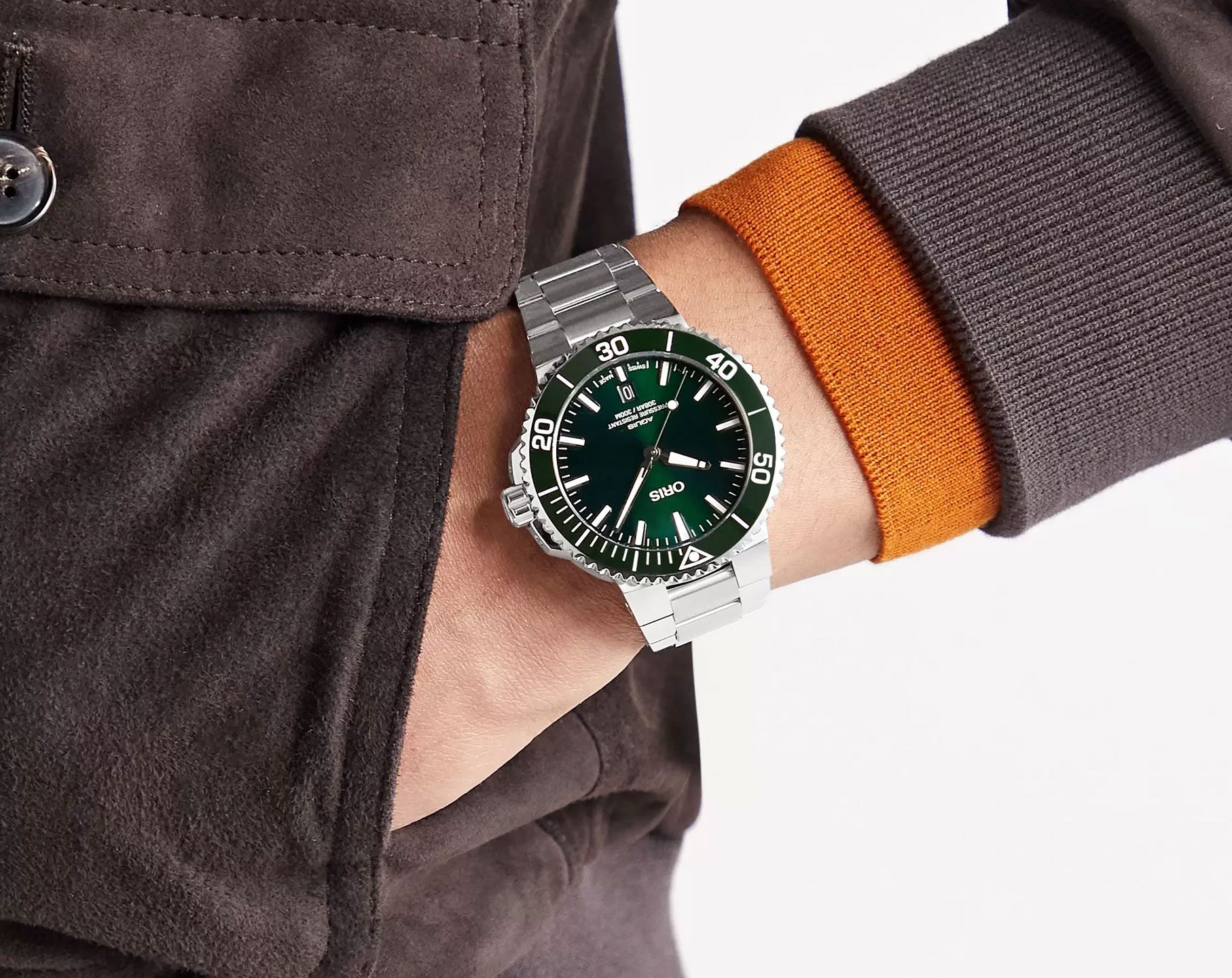 Oris Aquis Aquis Date Green Dial 41.50 mm Automatic Watch For Men - 5