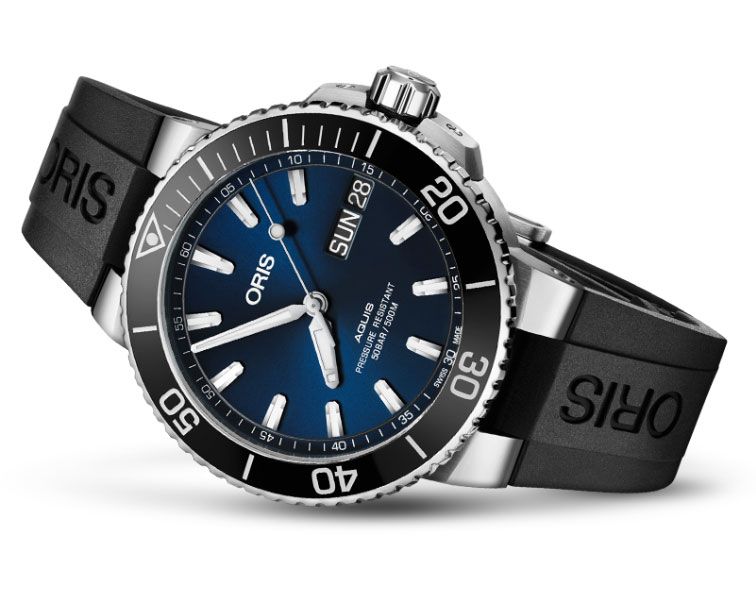 Oris Aquis Aquis Big Day Date Blue Dial 45.50 mm Automatic Watch For Men - 4