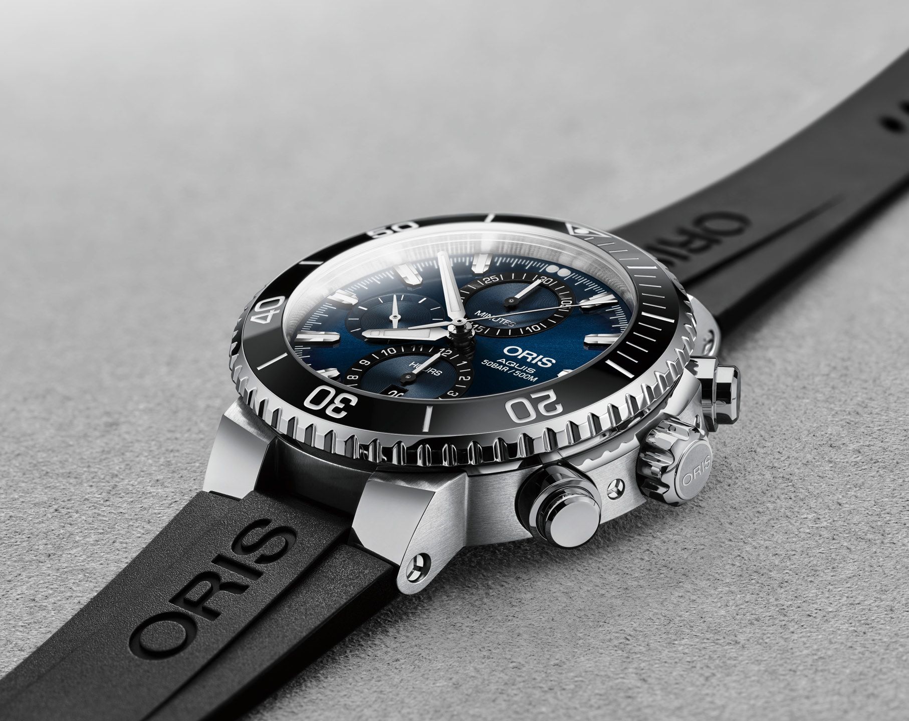 Oris Aquis Aquis Chronograph Blue Dial 45.5 mm Automatic Watch For Men - 4