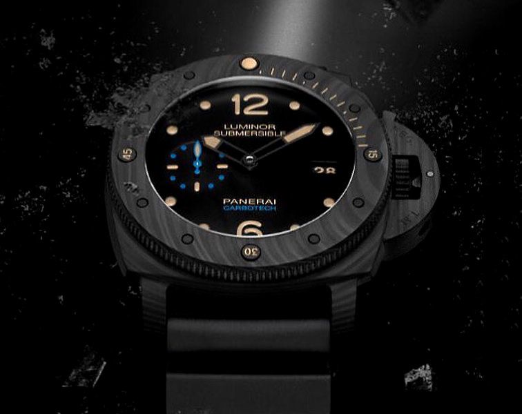 Panerai Submersible  Black Dial 47 mm Automatic Watch For Men - 2