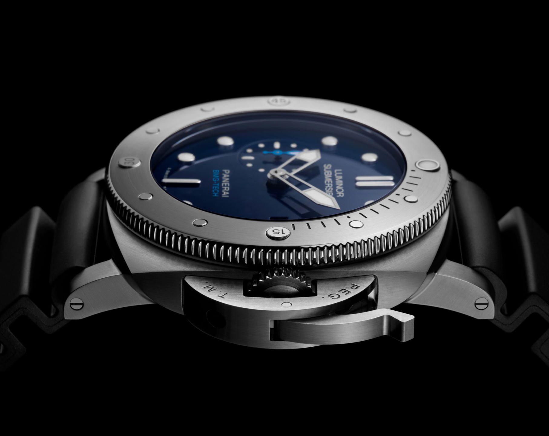 Panerai Submersible  Blue Dial 47 mm Automatic Watch For Men - 3