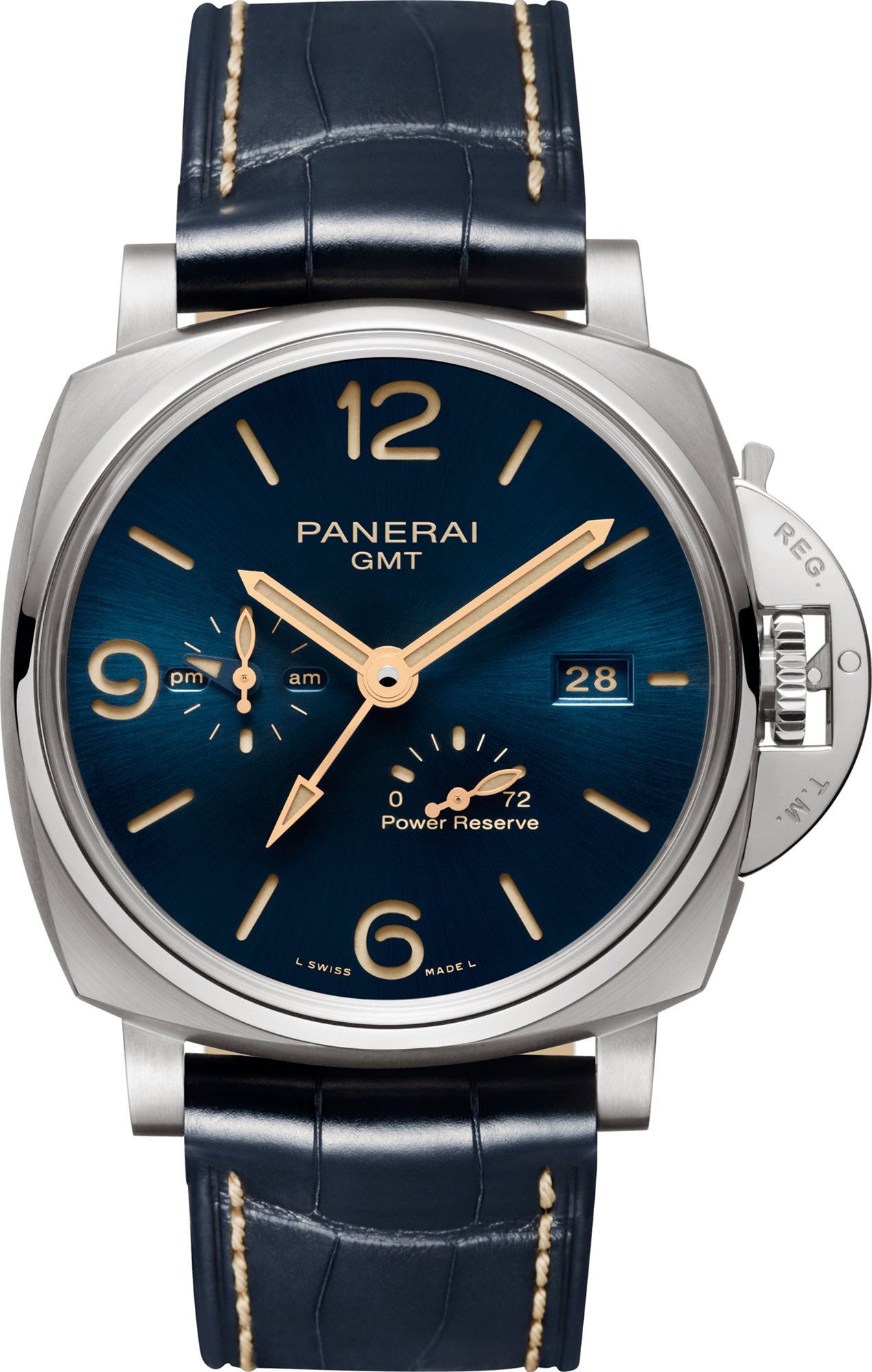 Panerai Luminor Due  Blue Dial 45 mm Automatic Watch For Men - 1