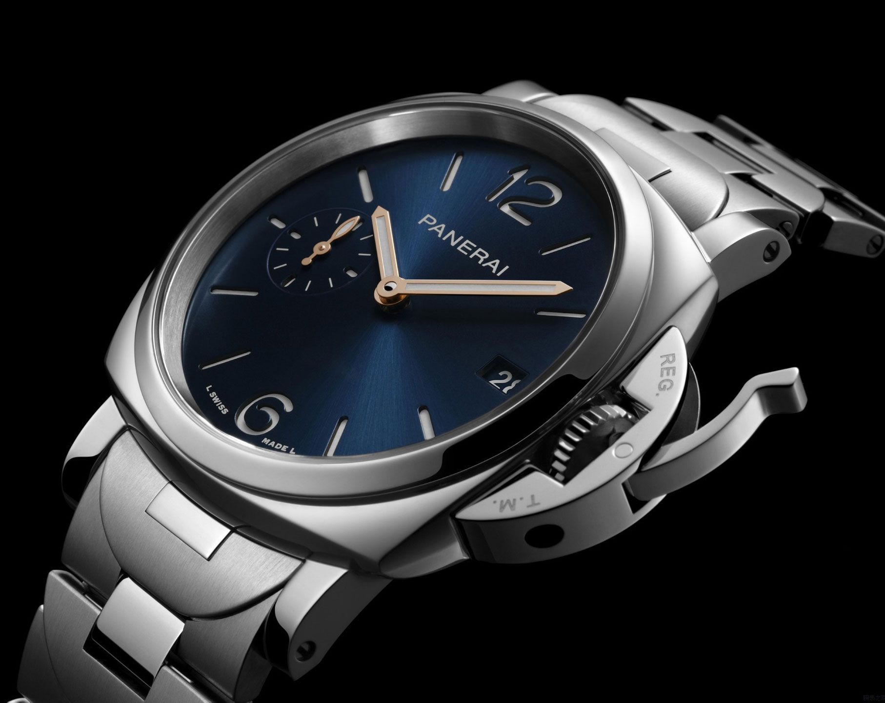 Panerai Luminor Due  Blue Dial 38 mm Automatic Watch For Women - 2