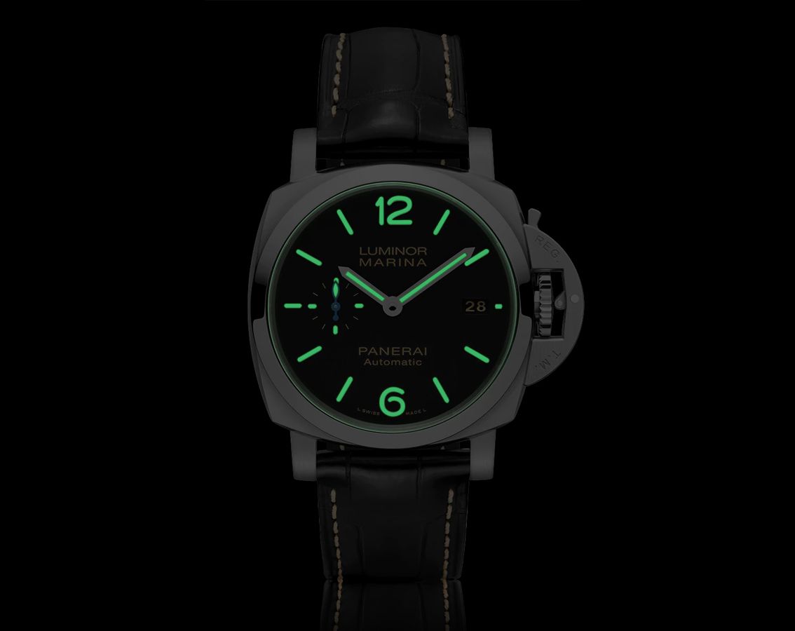 Panerai Luminor  Black Dial 42 mm Automatic Watch For Men - 2