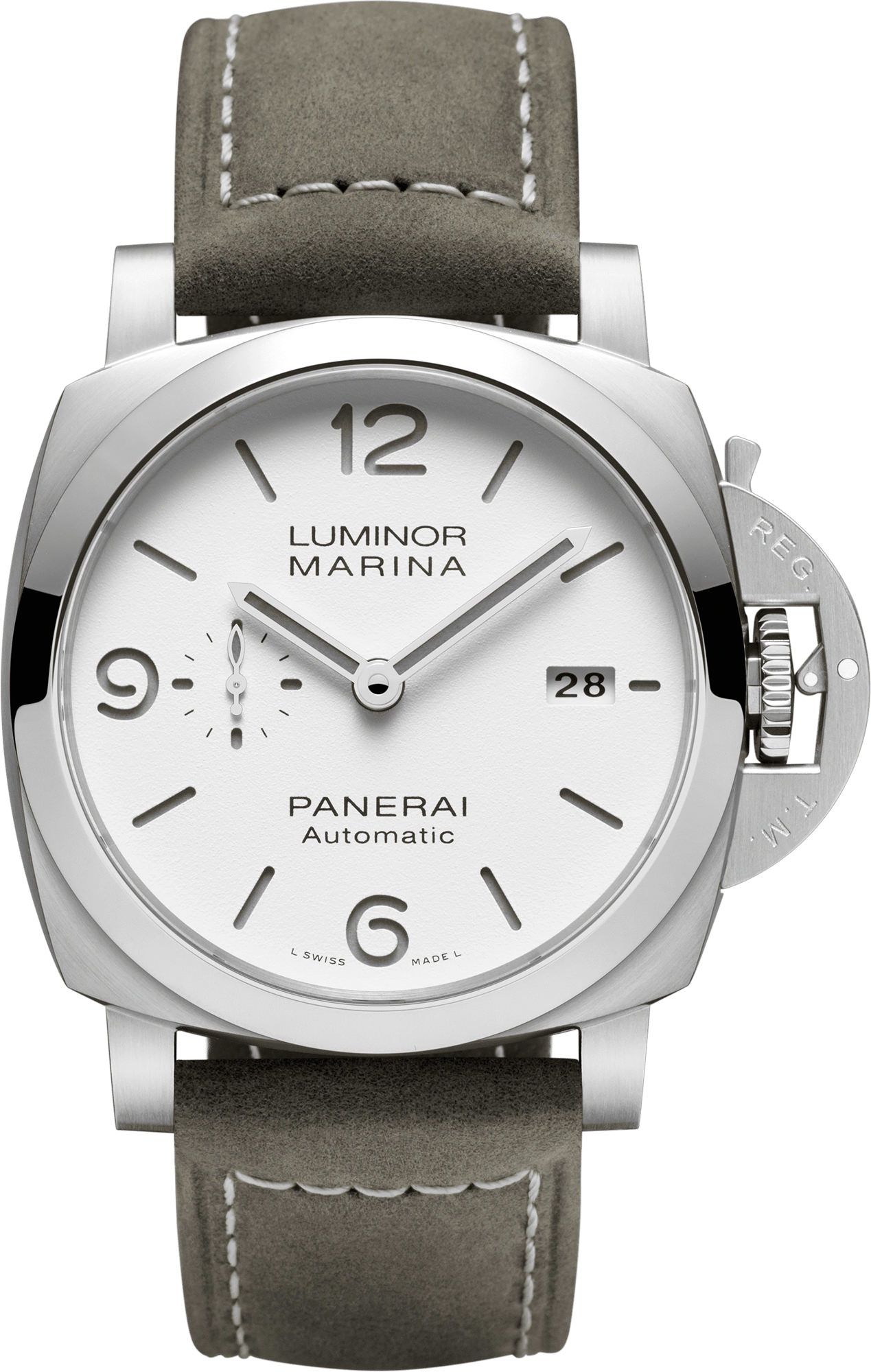 Panerai Luminor  White Dial 44 mm Automatic Watch For Men - 1