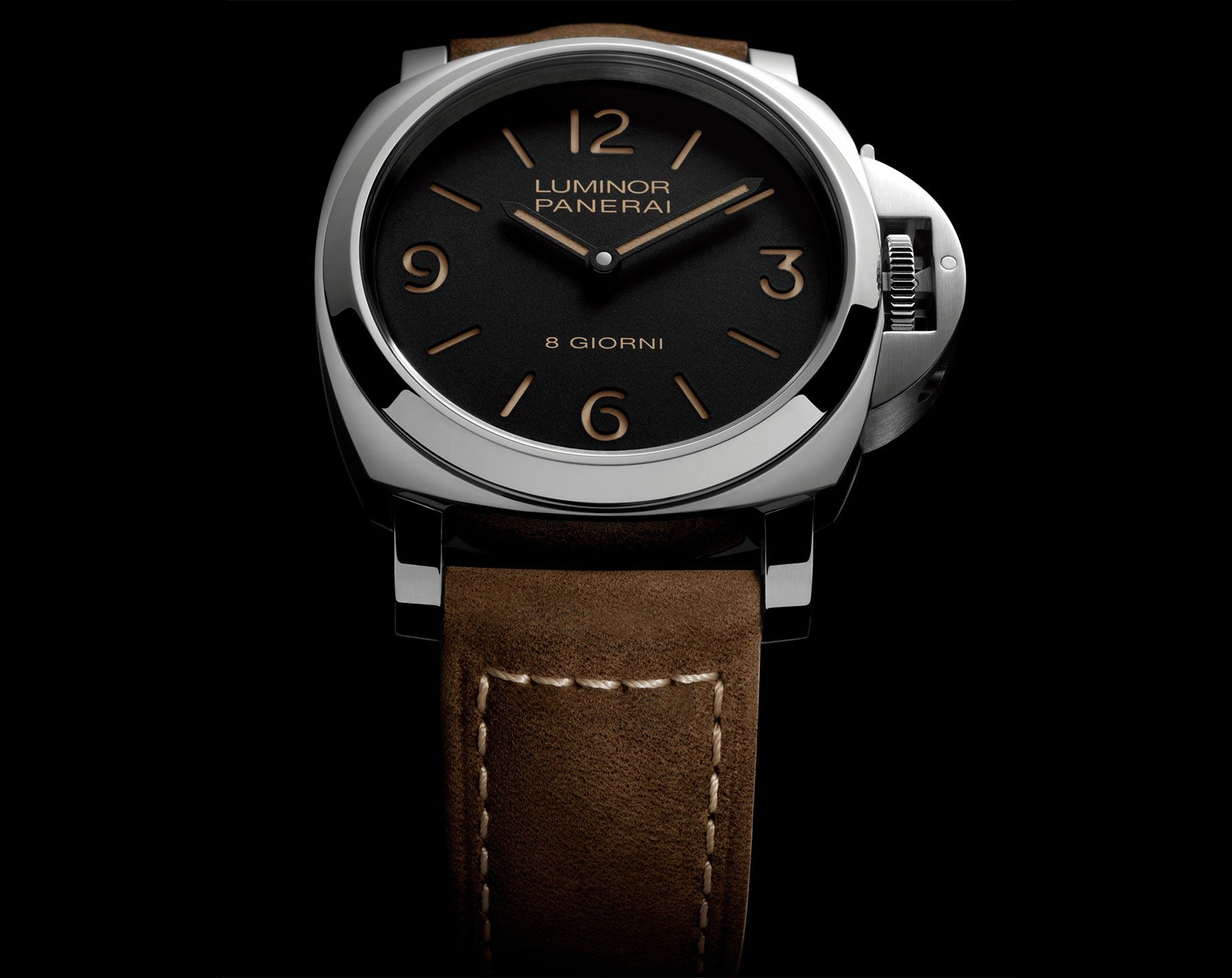 Panerai Luminor  Black Dial 44 mm Manual Winding Watch For Men - 7