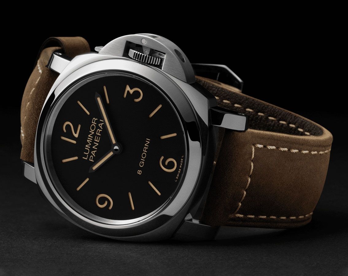 Panerai Luminor  Black Dial 44 mm Manual Winding Watch For Men - 4