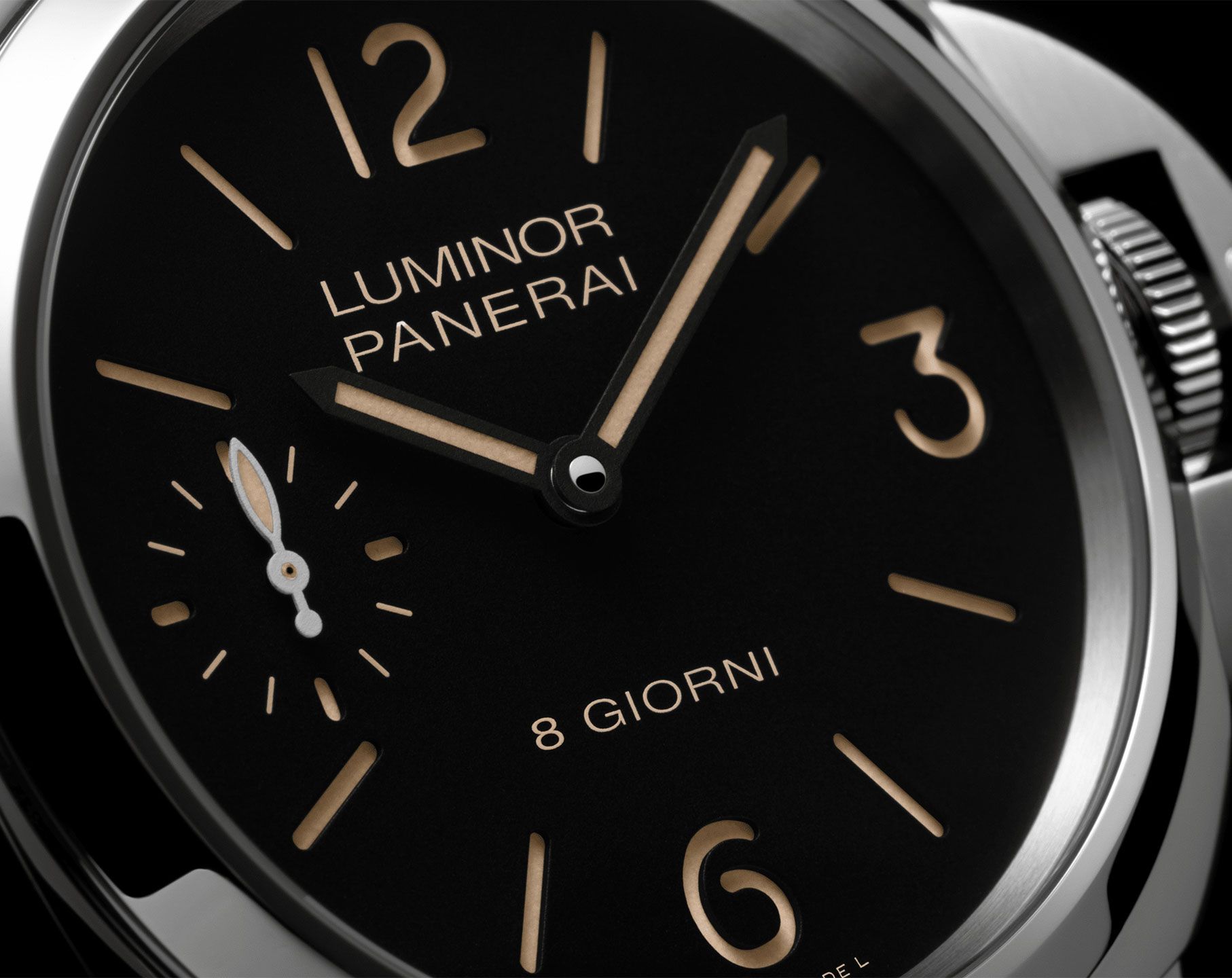 Panerai Luminor  Black Dial 44 mm Manual Winding Watch For Men - 6