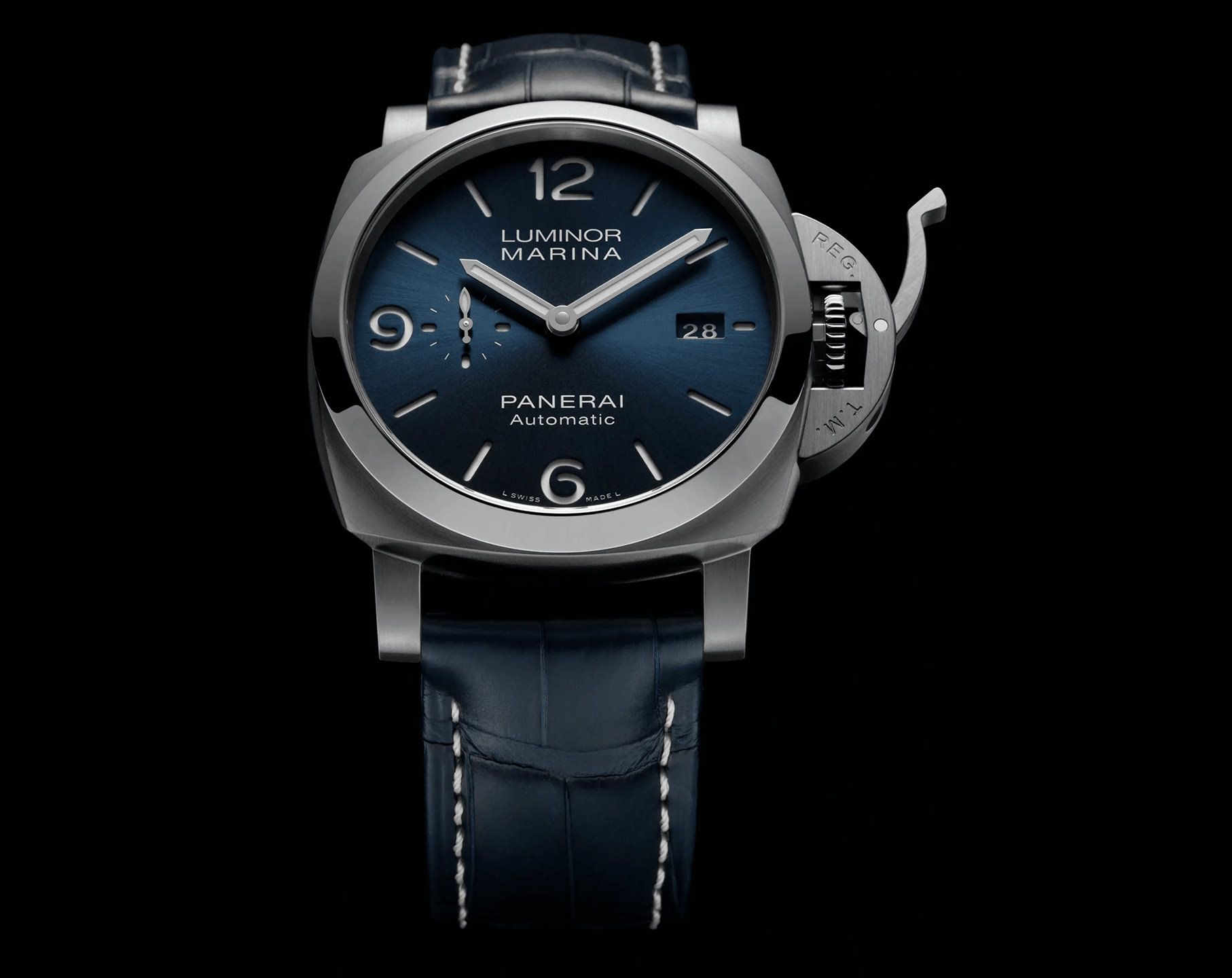 Panerai Luminor  Blue Dial 44 mm Automatic Watch For Men - 4