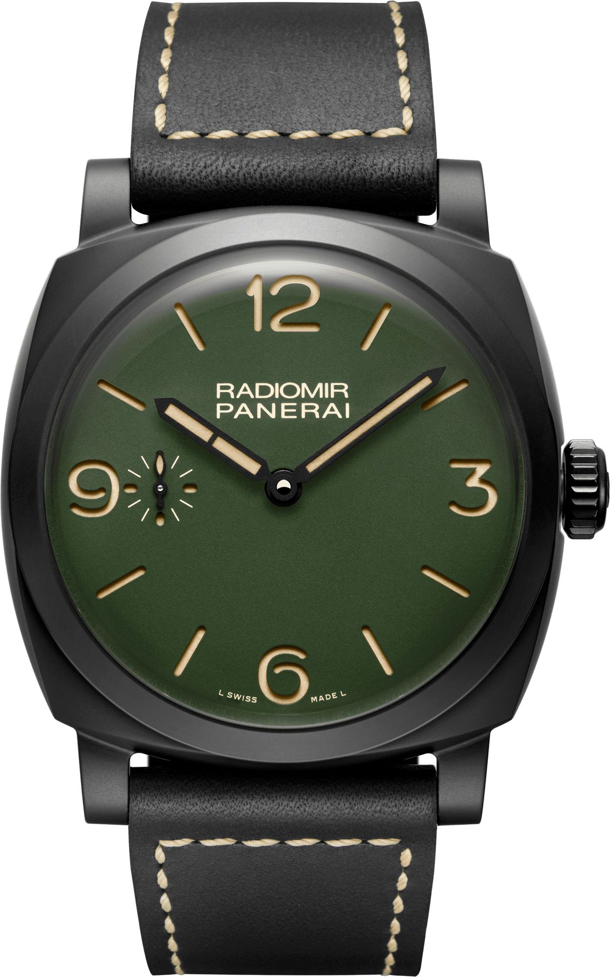 Panerai Radiomir  Green Dial 48 mm Manual Winding Watch For Men - 1