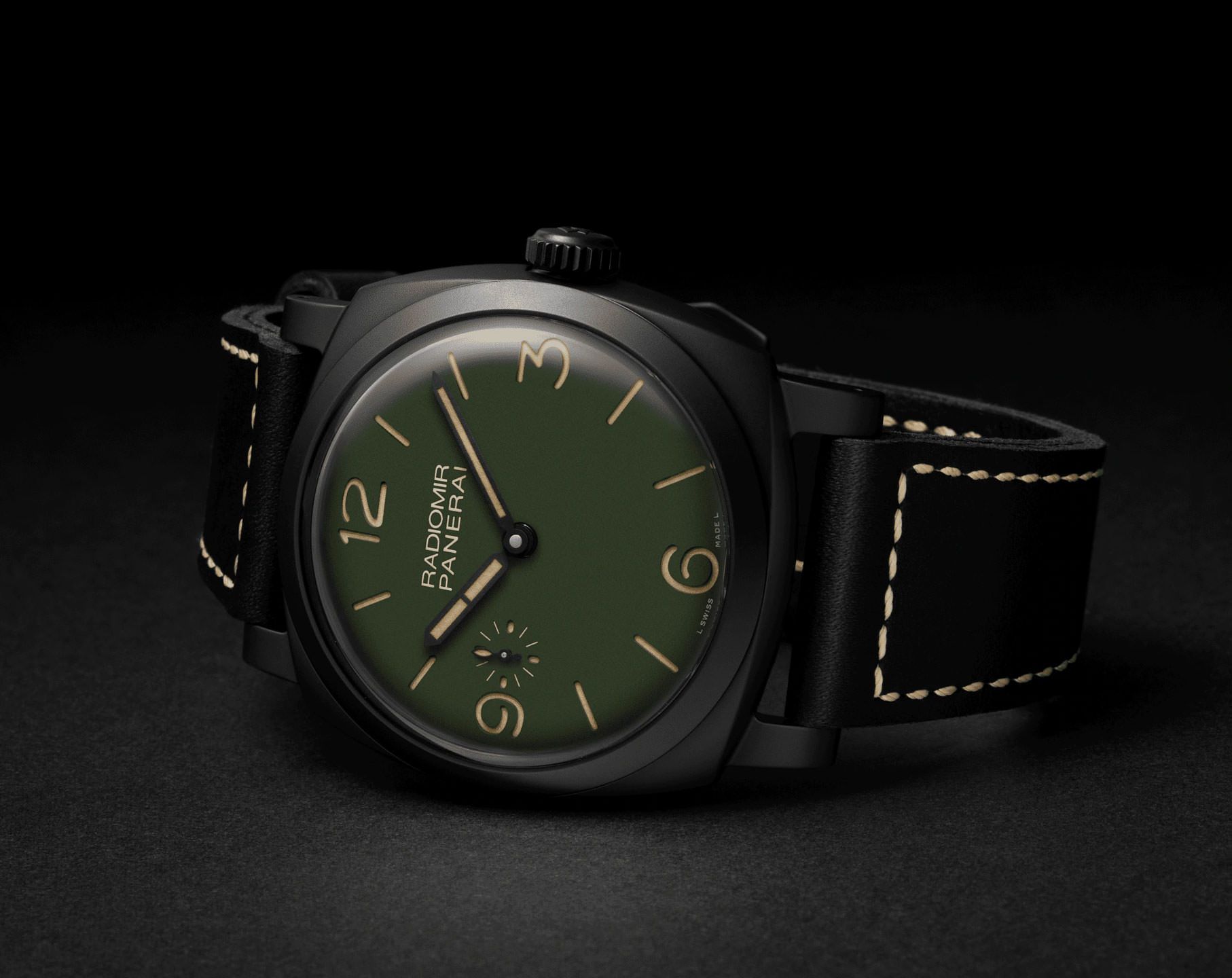 Panerai Radiomir  Green Dial 48 mm Manual Winding Watch For Men - 4