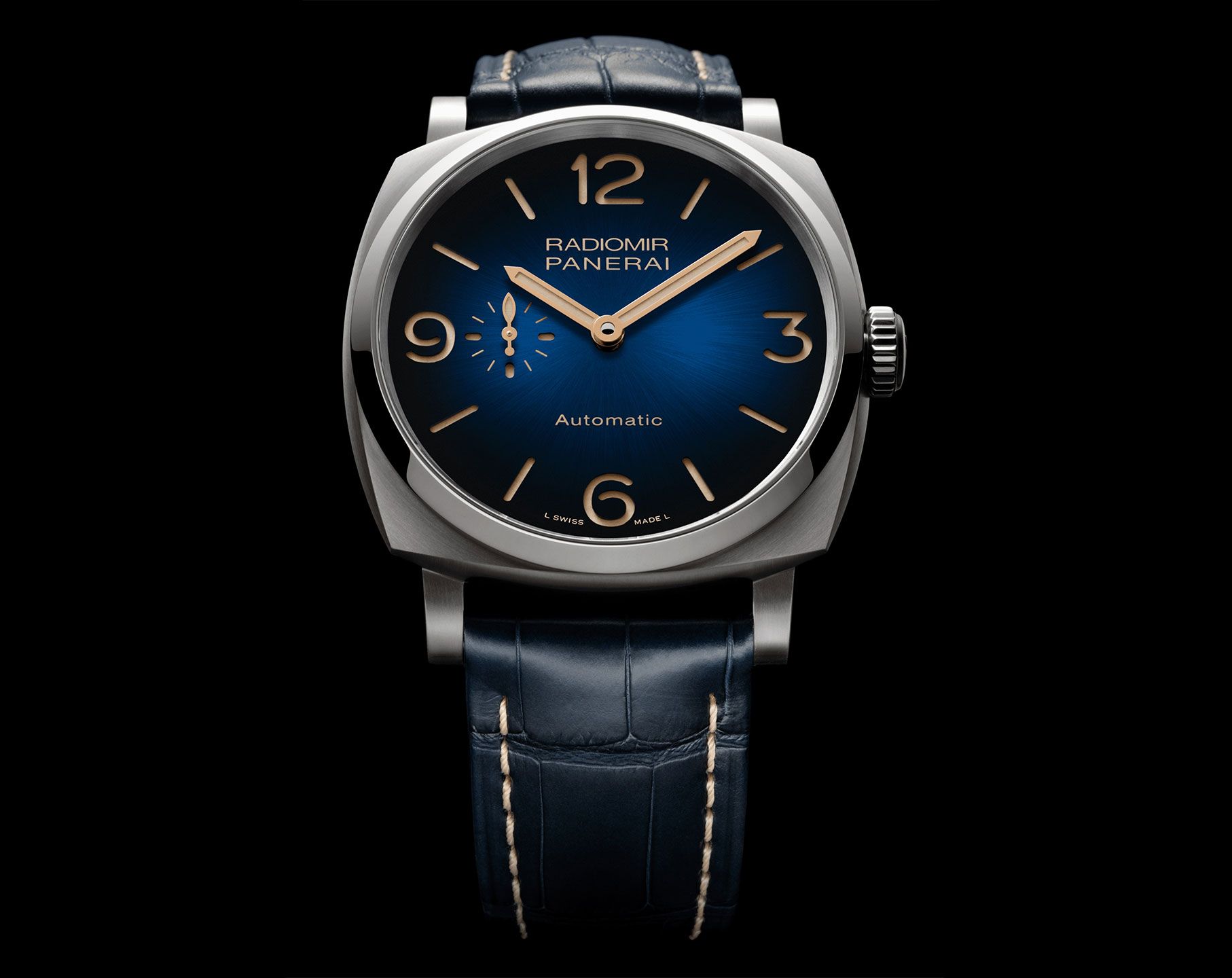 Panerai Radiomir  Blue Dial 45 mm Automatic Watch For Men - 4