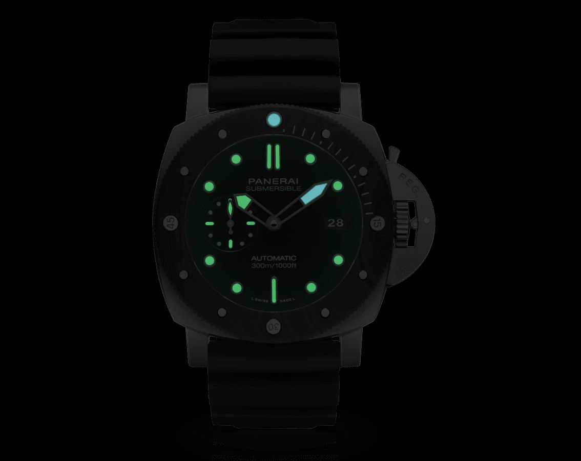 Panerai Submersible  Black Dial 47 mm Automatic Watch For Men - 4