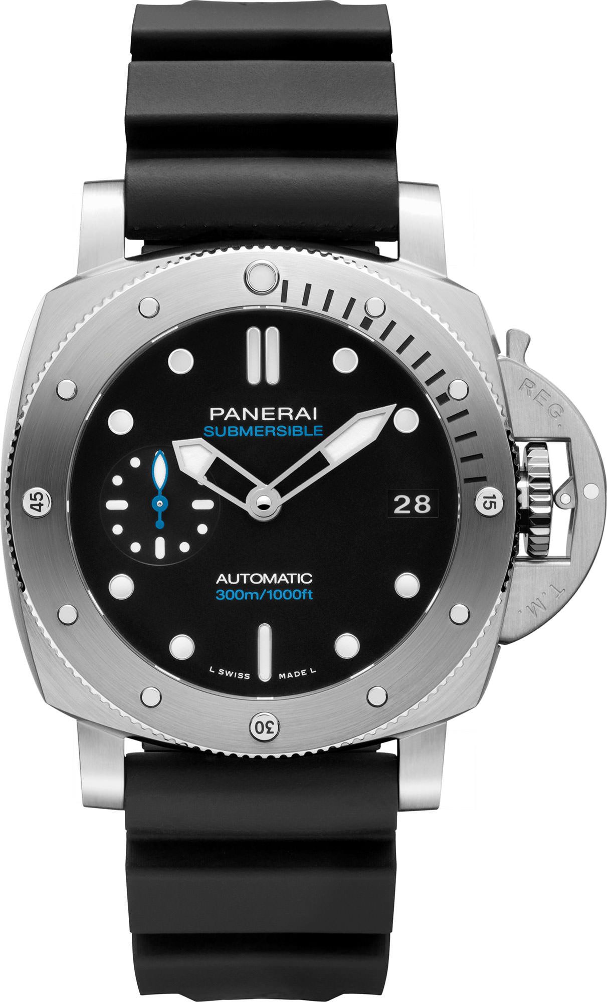 Panerai Submersible  Black Dial 42 mm Automatic Watch For Men - 1