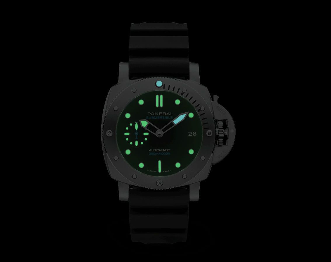 Panerai Submersible  Black Dial 42 mm Automatic Watch For Men - 2