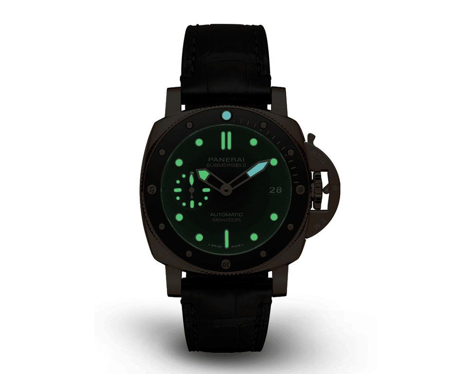 Panerai Submersible  Black Dial 42 mm Automatic Watch For Men - 2