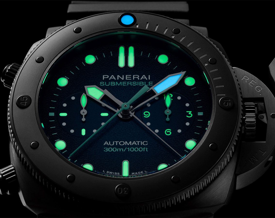 Panerai Submersible  Blue Dial 47 mm Automatic Watch For Men - 3