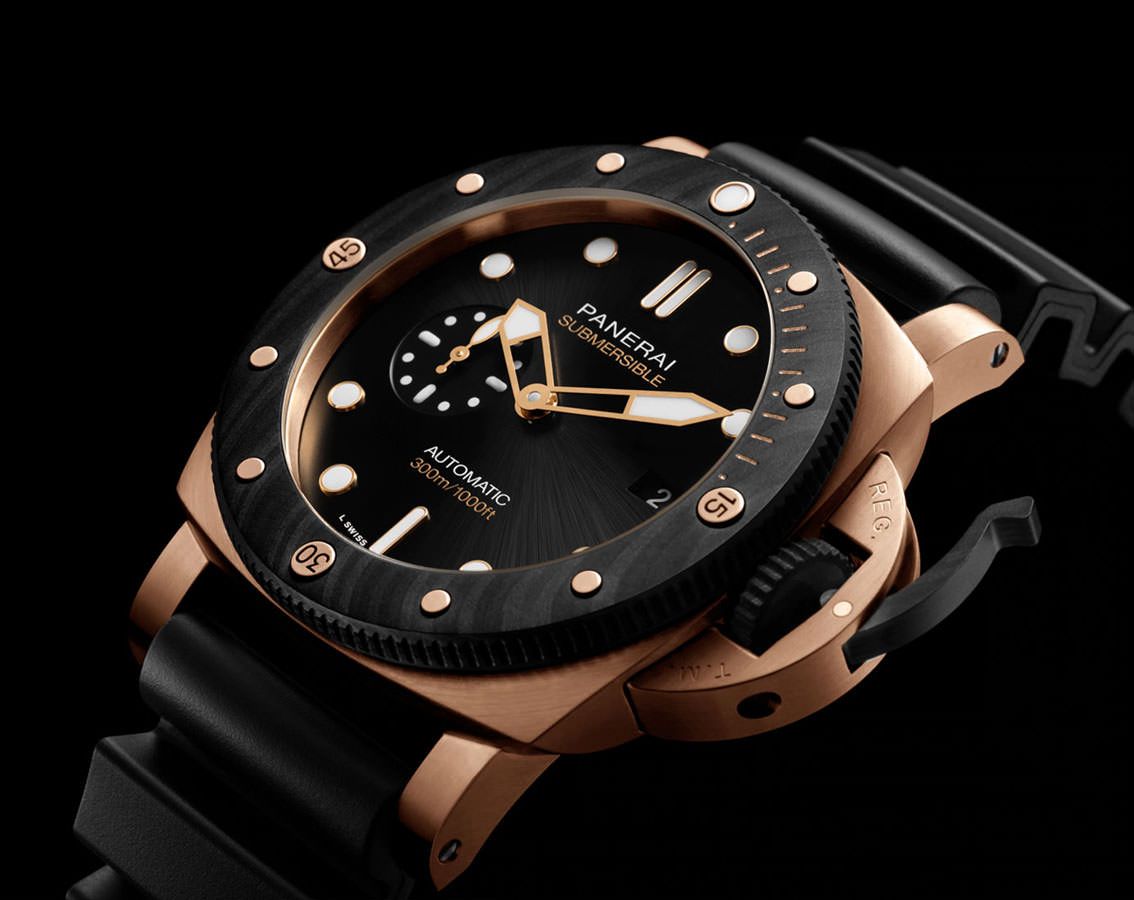 Panerai Submersible  Black Dial 44 mm Automatic Watch For Men - 4