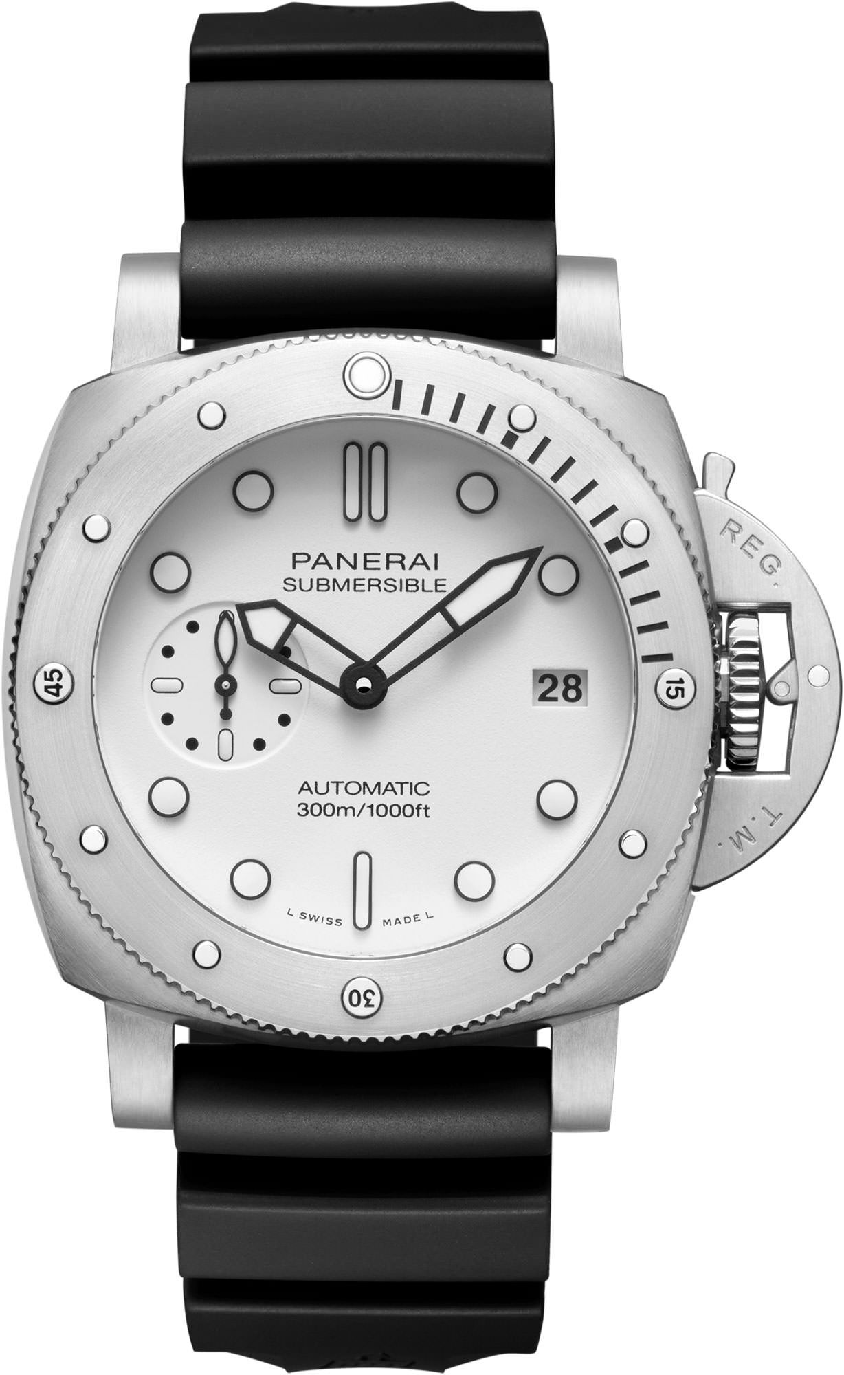 Panerai Submersible  White Dial 42 mm Automatic Watch For Men - 1