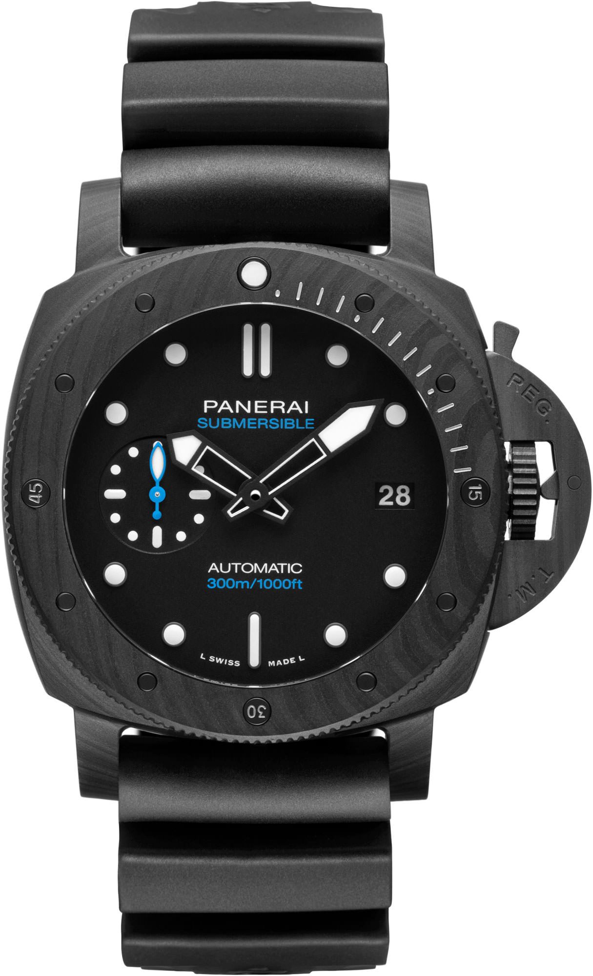 Panerai Submersible  Black Dial 42 mm Automatic Watch For Men - 1