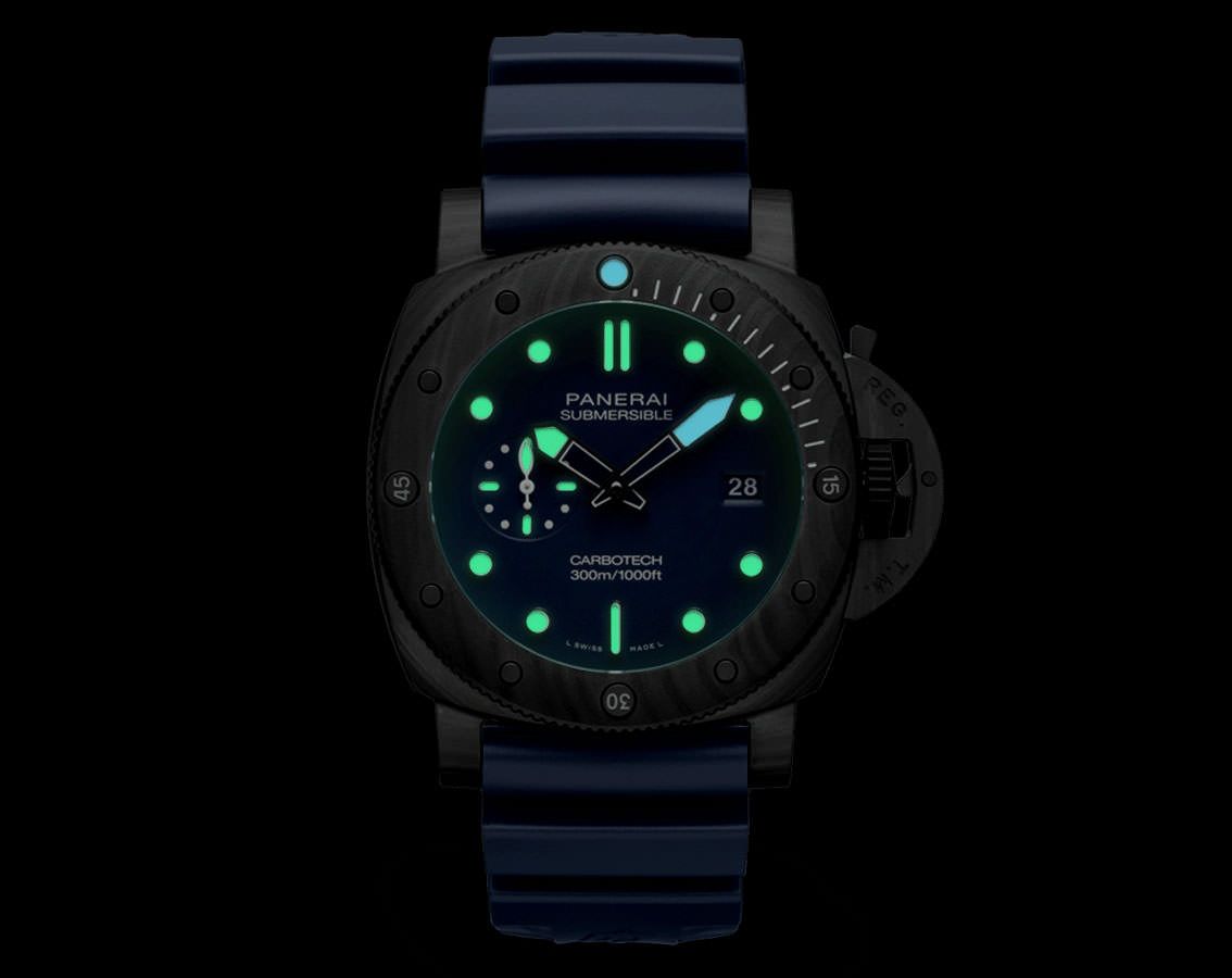 Panerai Submersible  Blue Dial 44 mm Automatic Watch For Men - 2