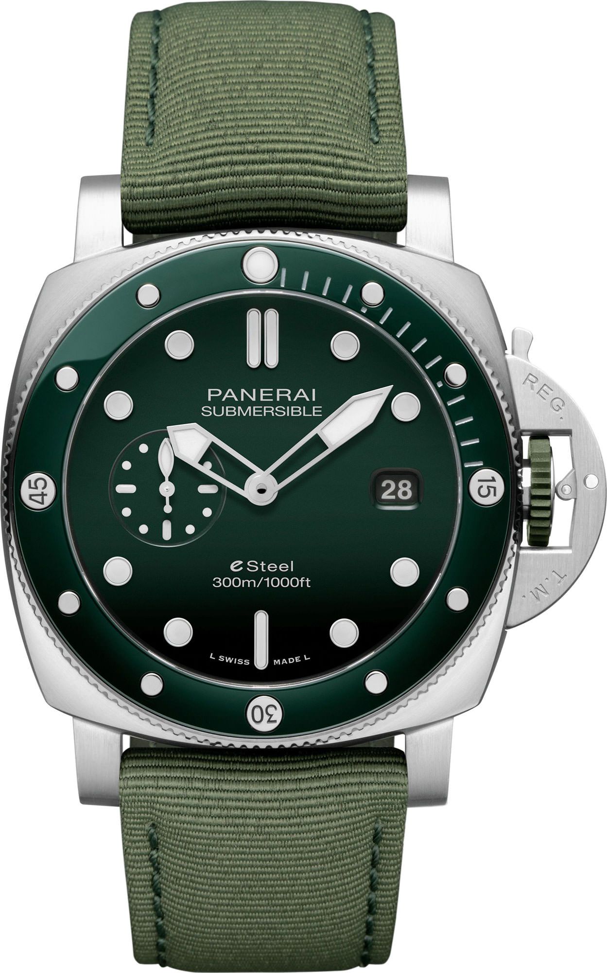 Panerai Submersible  Green Dial 44 mm Automatic Watch For Men - 1