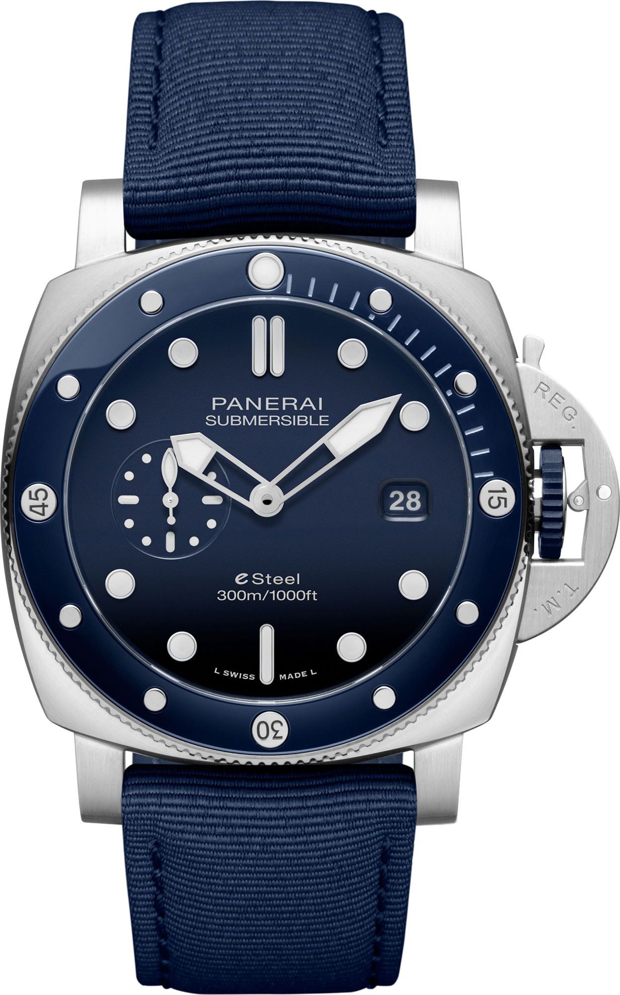 Panerai Submersible  Blue Dial 44 mm Automatic Watch For Men - 1