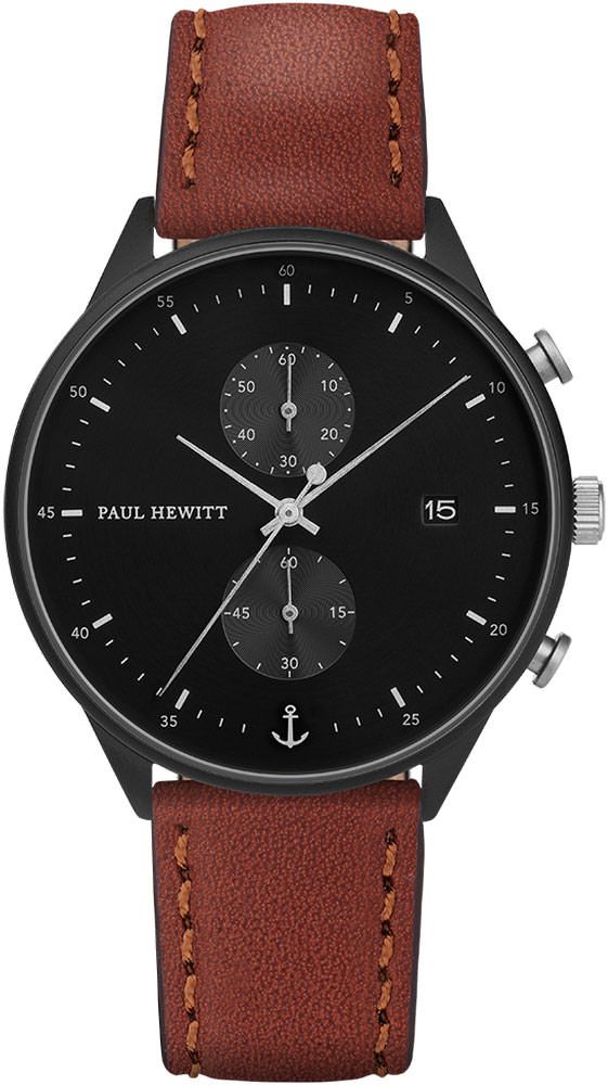 Paul Hewitt Chrono  Black Dial 42 mm Quartz Watch For Men - 1